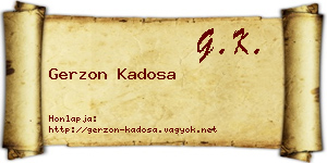 Gerzon Kadosa névjegykártya